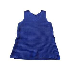 Tommy Bahama Women's Bold Blue Bonita Ottoman V-Neck Tank Top Size S